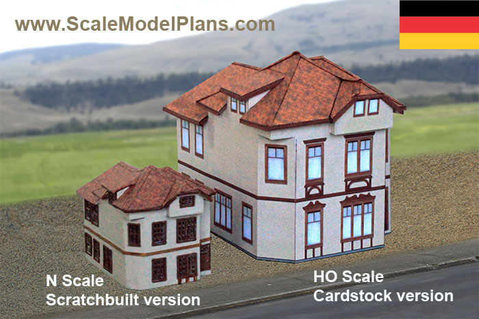 Model Railway scale model Bavarian style house
