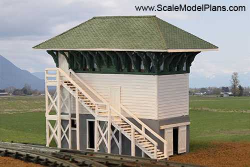 HO Scale Model Building: Santa Fe Railroad Control Tower in HO Scale