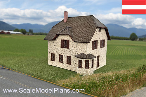 Model Railway European cottage Scale Plans