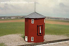N Scale model railroad water tower plans - CNR and CPR