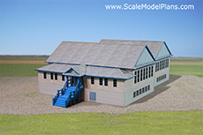 scratchbuilt o scale schoolhouse