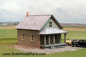 Scale model farm house scratchbuilding plans
