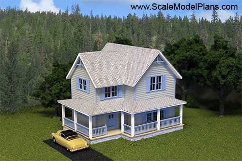 Scratch build plans for Victorian house HO scale