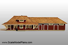 N scale model railroad CPR depot plans