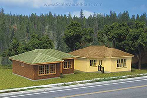 Model Railroad plans HO scale cottage