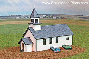 St. Mary's Church N scale model railroad structure plans