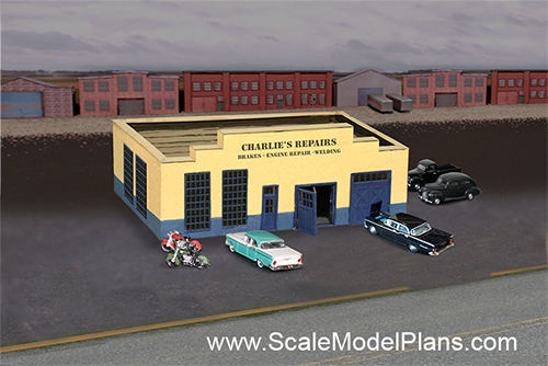 Scale model gas station model railroad layout plans