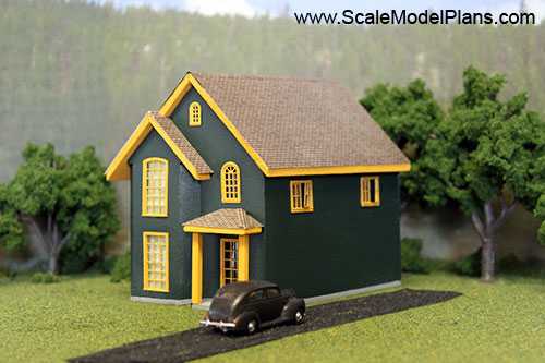 scratchbuilding plans for scale model Victorian house