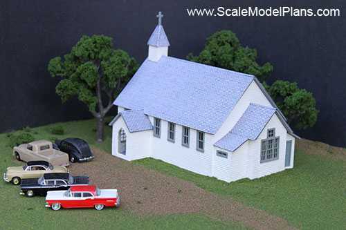 HO scale church plans