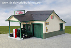 vintage scale model garage