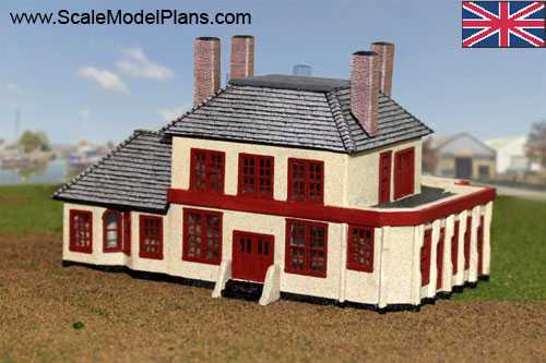N Scale canal tavern model train building