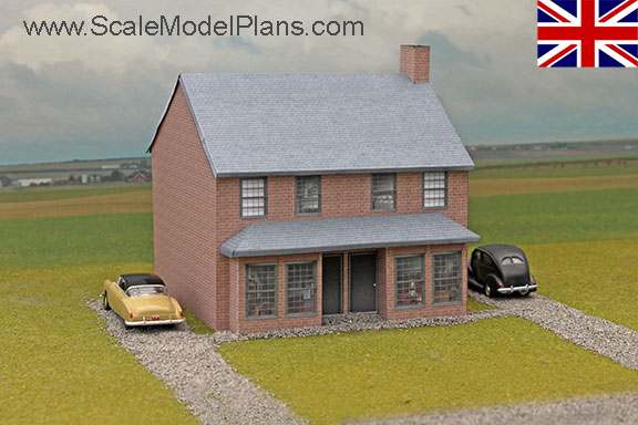 O scale cardstock model building