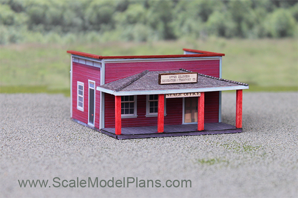 Fort Steele Stage Lines Office HO Scale