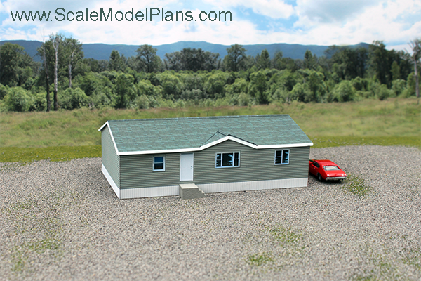 Doublewide modular home plans HO scale