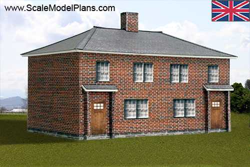 Model structure rowhouse ho scale