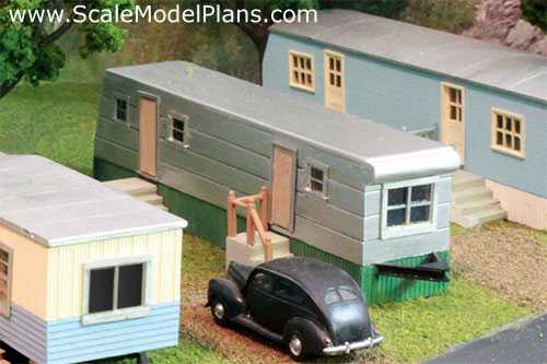 N scale model trailer home