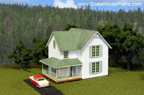 HO scale Victorian model railroad structure
