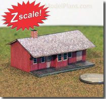 scratch building Z scale paper model railroad structures