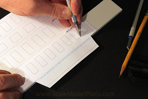 scalemodelplans.com window cut-out guide